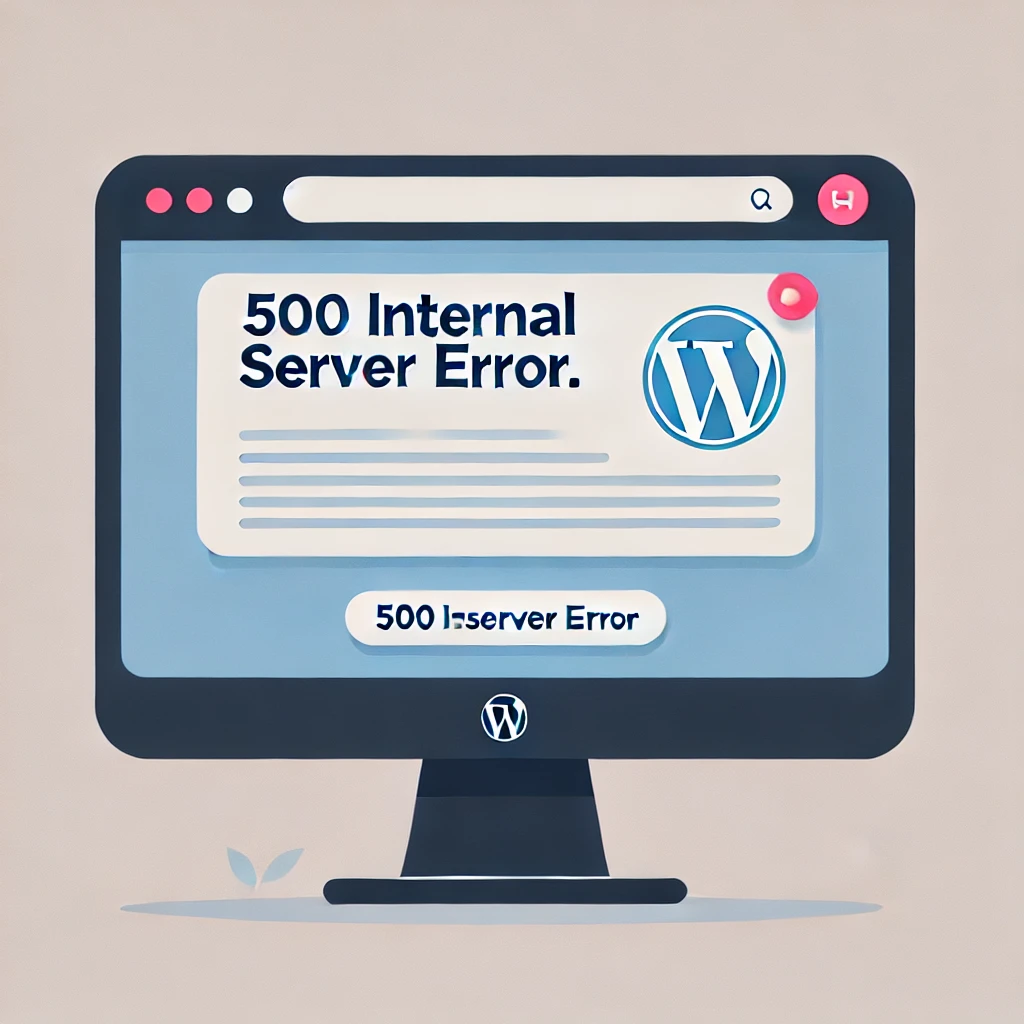 Erreur serveur interne sur WordPress affichée.